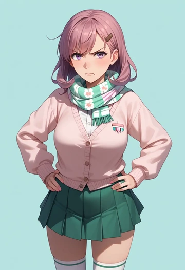 kantai_collection,tsushima_(kancolle),spring,student uniform,light cardigan  - AI generated anime art