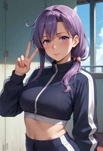 kantai_collection,tsushima_(kancolle),athletic,track suit  - AI generated anime art