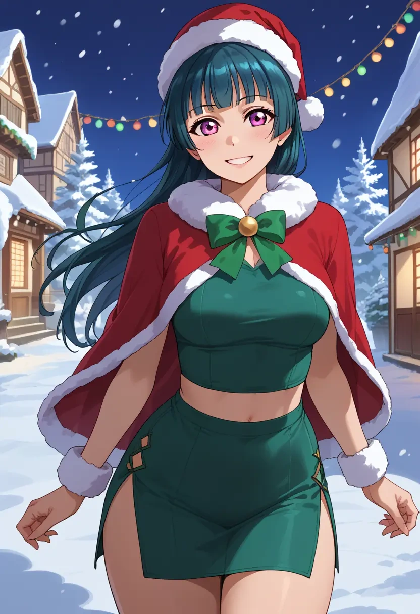 love_live,tsushima_yoshiko,Christmas,dress  - 