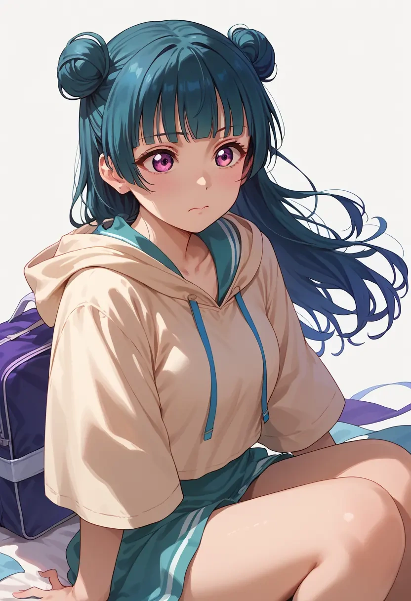 love_live,tsushima_yoshiko,crop windbreaker,shorts  - 