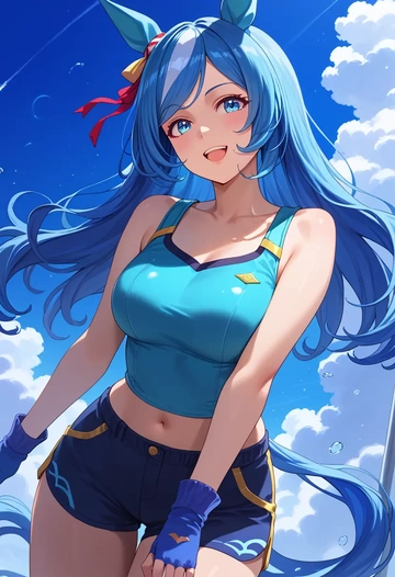 umamusume,twin_turbo_(umamusume),athletic,shorts,sexy  - AI generated anime art