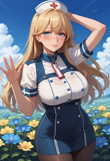 kantai_collection,u-511_(kancolle),nurse  - AI generated anime art