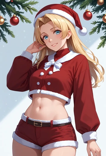 kantai_collection,u-511_(kancolle),Christmas,red velvet shorts  - AI generated anime art