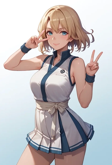 kantai_collection,u-511_(kancolle),tennis dress,visor,trainers  - AI generated anime art