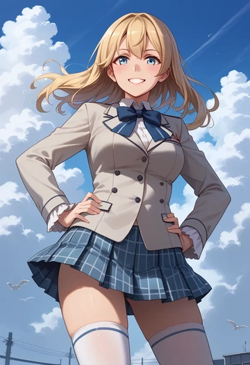 kantai_collection,u-511_(kancolle),spring,student uniform,blazer  - AI generated anime art