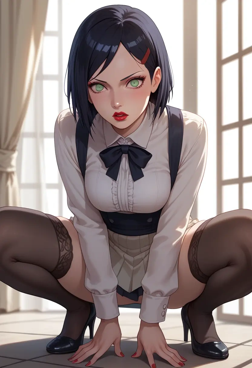 naruto_(series),uchiha_sasuke,secretary,stockings  - 