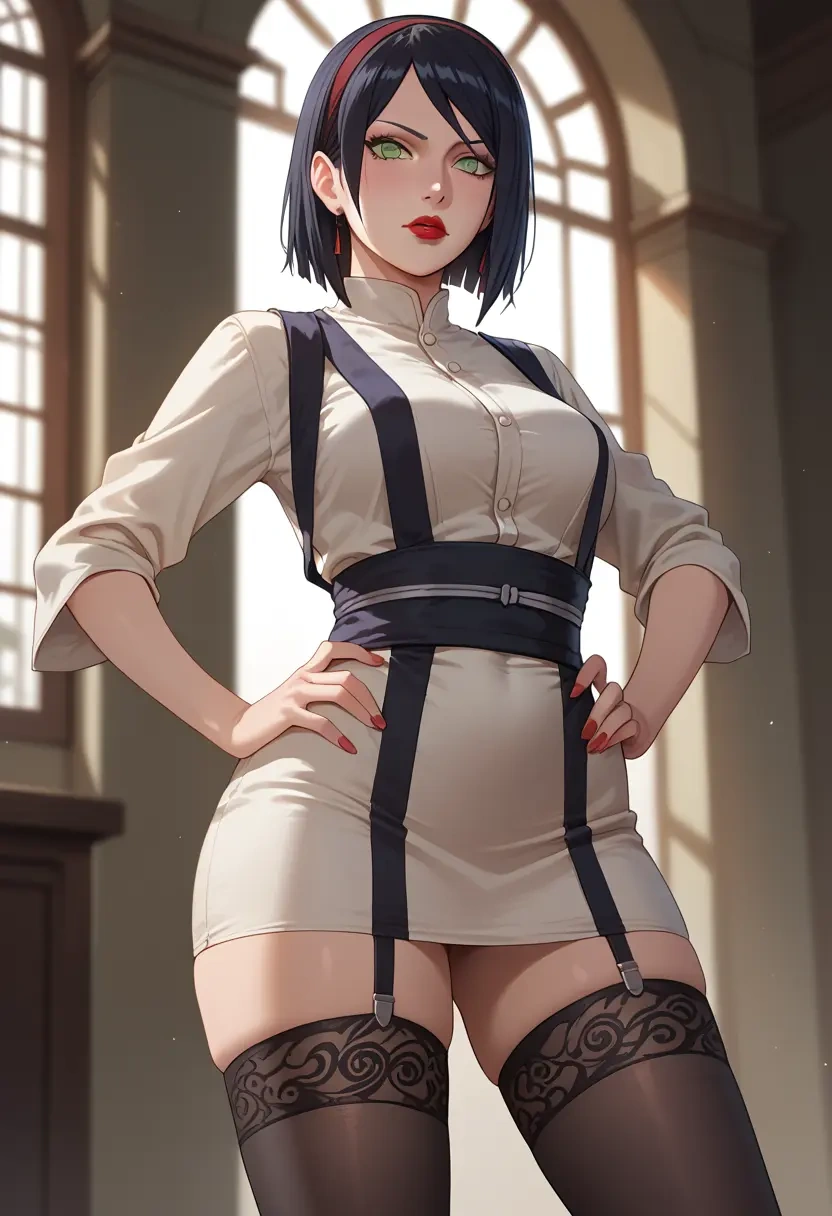 naruto_(series),uchiha_sasuke,secretary,stockings  - 