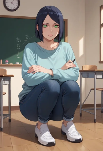 naruto_(series),uchiha_sasuke,teacher  - AI generated anime art