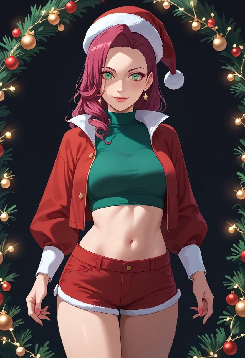 naruto_(series),uchiha_sasuke,Christmas,red velvet shorts  - 