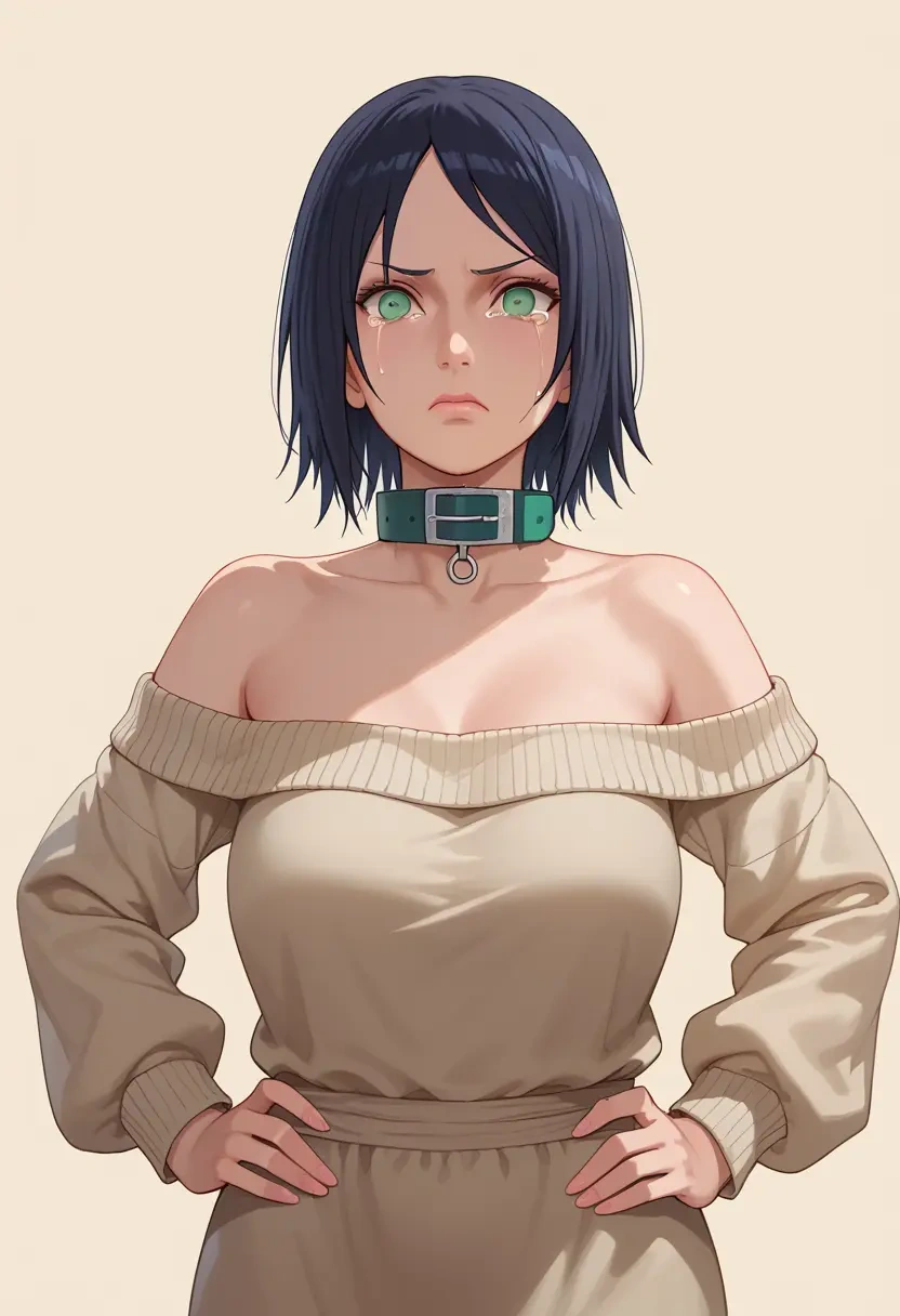 naruto_(series),uchiha_sasuke,sweater,off-shoulder,collar  - 