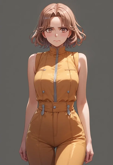 toaru_majutsu_no_index,uiharu_kazari,jumpsuit,sleeveless,flare pants  - AI generated anime art