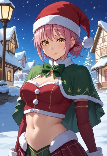 mahou_shoujo_madoka_magica,ultimate_madoka,Christmas,dress  - AI generated anime art