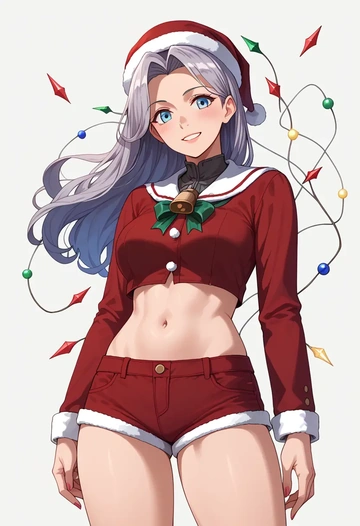 kantai_collection,umikaze_(kancolle),Christmas,red velvet shorts  - AI generated anime art