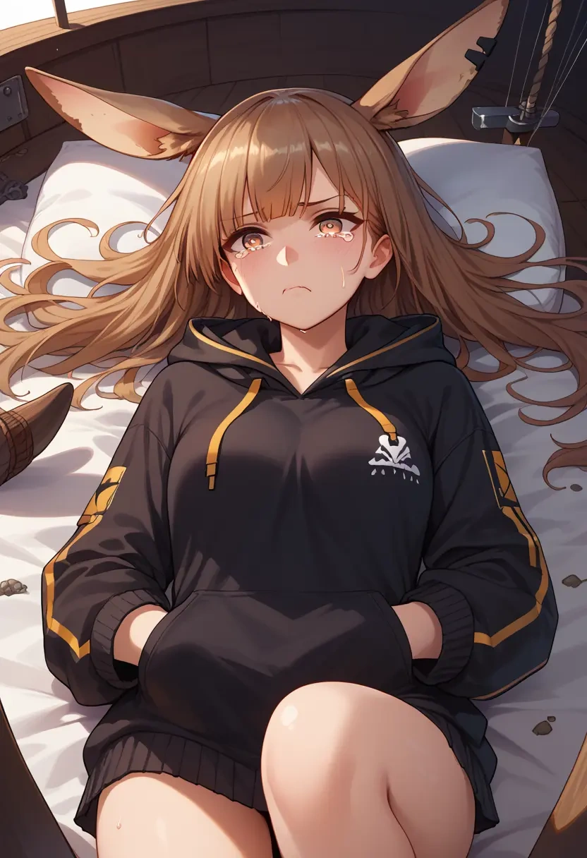 girls_frontline,ump45_(girls_frontline),oversized graphic hoodie,thigh-high socks,shorts  - 