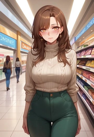 girls_frontline,ump45_(girls_frontline),sweater  - AI generated anime art