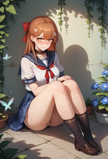 girls_frontline,ump9_(girls_frontline),sailor, uniform  - AI generated anime art