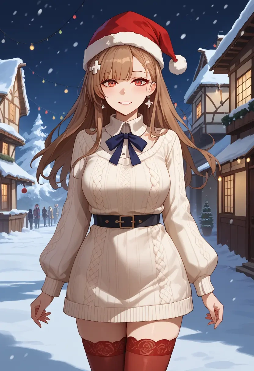 girls_frontline,ump9_(girls_frontline),Christmas,sweater dress,stockings  - 