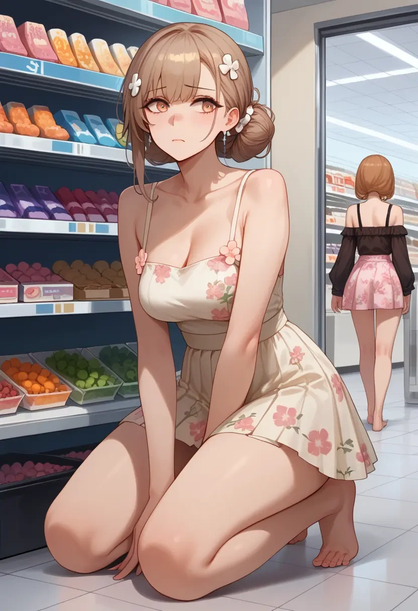 girls_frontline,ump9_(girls_frontline),silk slip dress,floral prints  - 