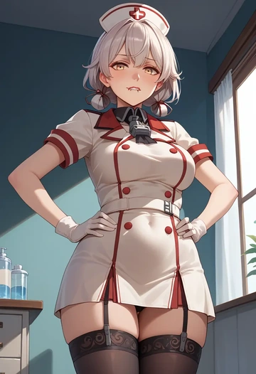 kantai_collection,unryuu_(kancolle),nurse pantyhose,mini skirt, sexy  - AI generated anime art