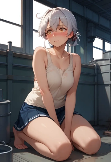 kantai_collection,unryuu_(kancolle),tank top,drawstring pants  - AI generated anime art