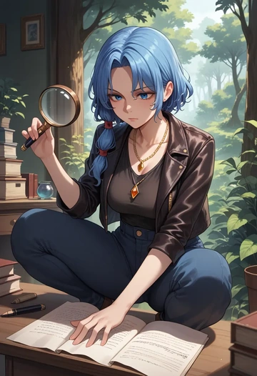 touhou,unzan,detective  - AI generated anime art