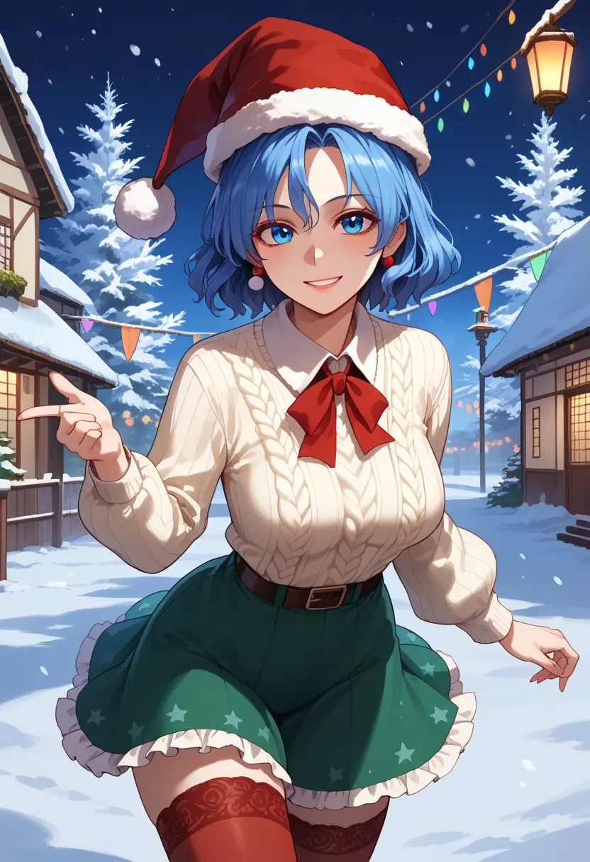 touhou,unzan,Christmas,sweater dress,stockings  - 