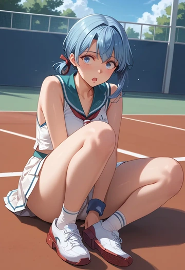 kantai_collection,urakaze_(kancolle),tennis skirt  - AI generated anime art