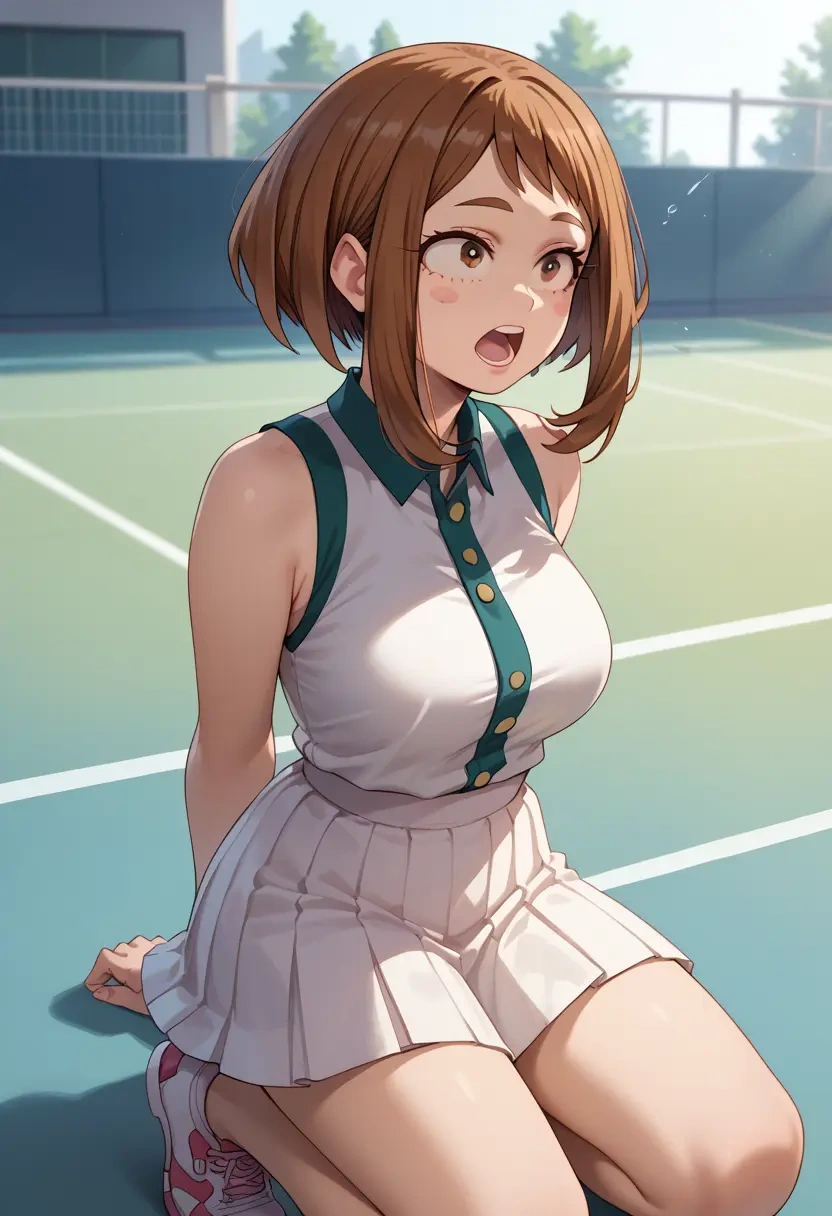 boku_no_hero_academia,uraraka_ochako,tennis skirt  - 