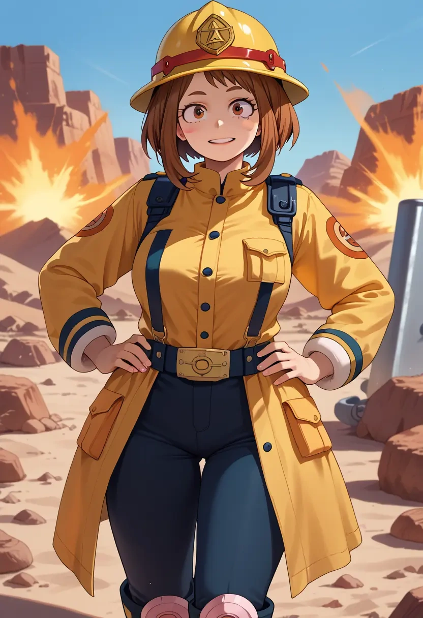 boku_no_hero_academia,uraraka_ochako,firefighter  - 