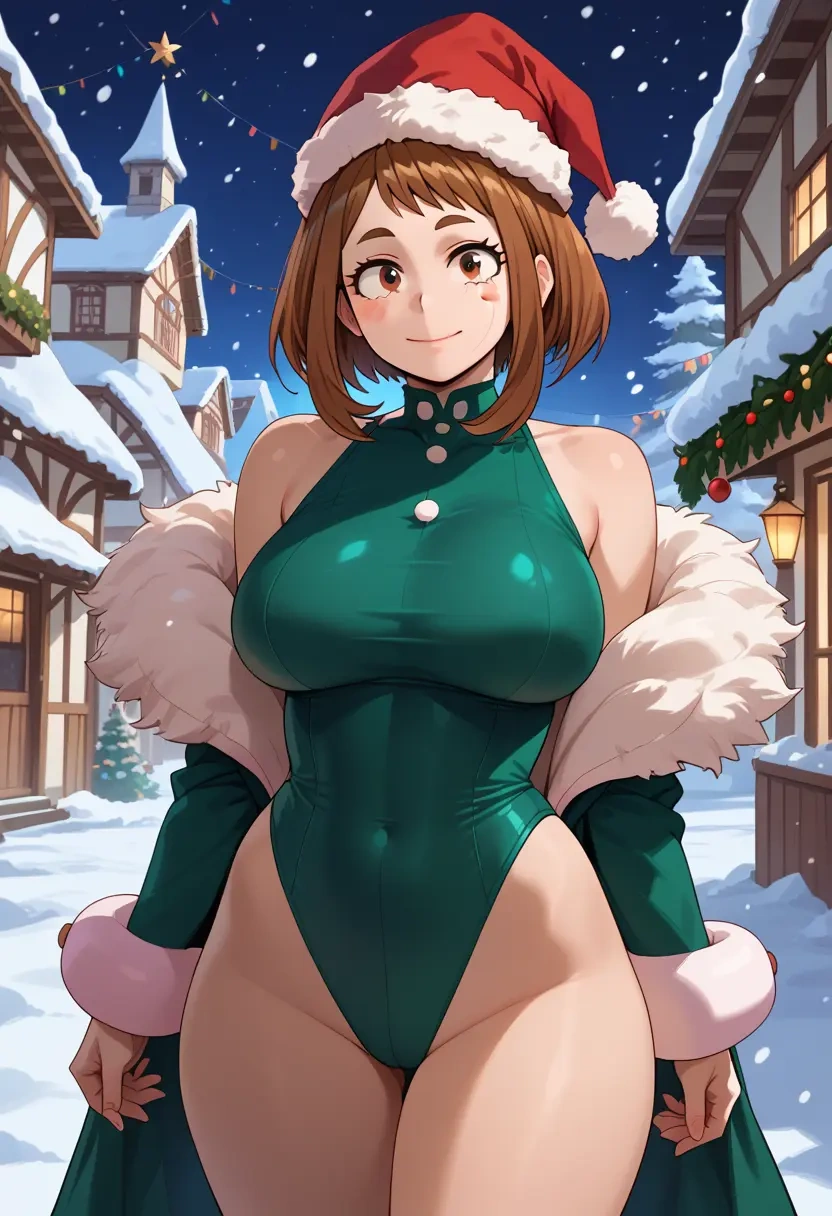 boku_no_hero_academia,uraraka_ochako,Christmas,dress  - 