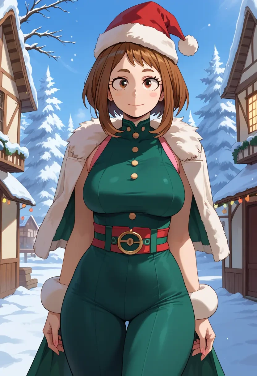 boku_no_hero_academia,uraraka_ochako,Christmas,dress  - 