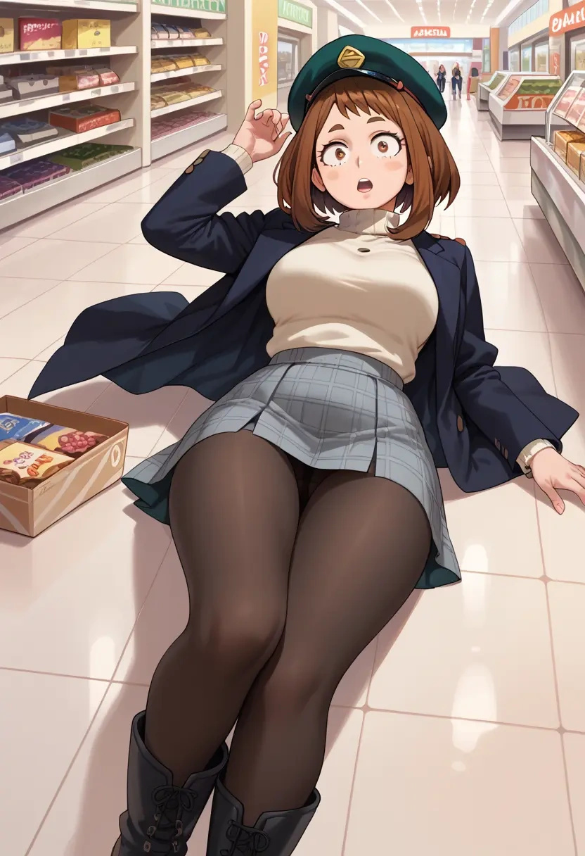 boku_no_hero_academia,uraraka_ochako,winter,student uniform,pea coat  - 