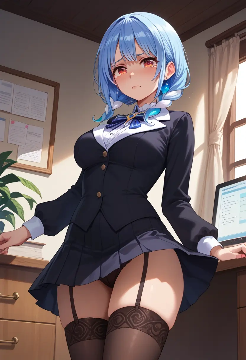 hololive,usada_pekora_(1st_costume),secretary, stockings  - 