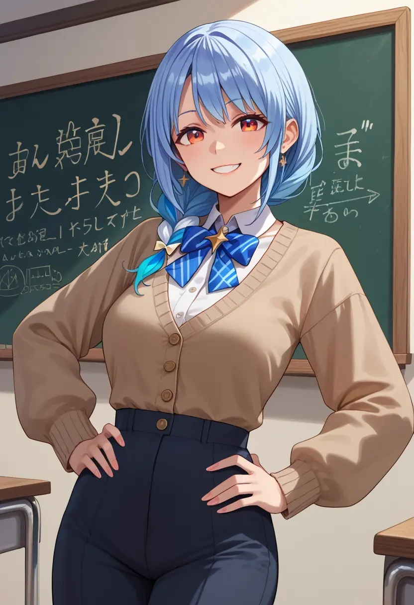 hololive,usada_pekora,teacher, sweater  - 