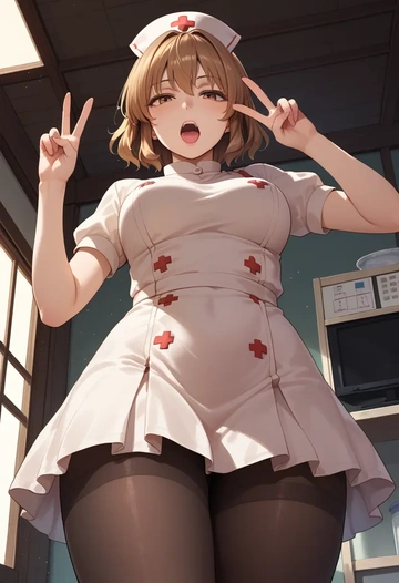 touhou,usami_renko,nurse pantyhose,mini skirt, sexy  - AI generated anime art