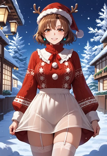 touhou,usami_renko,sweater,stockings,Thigh garters  - AI generated anime art