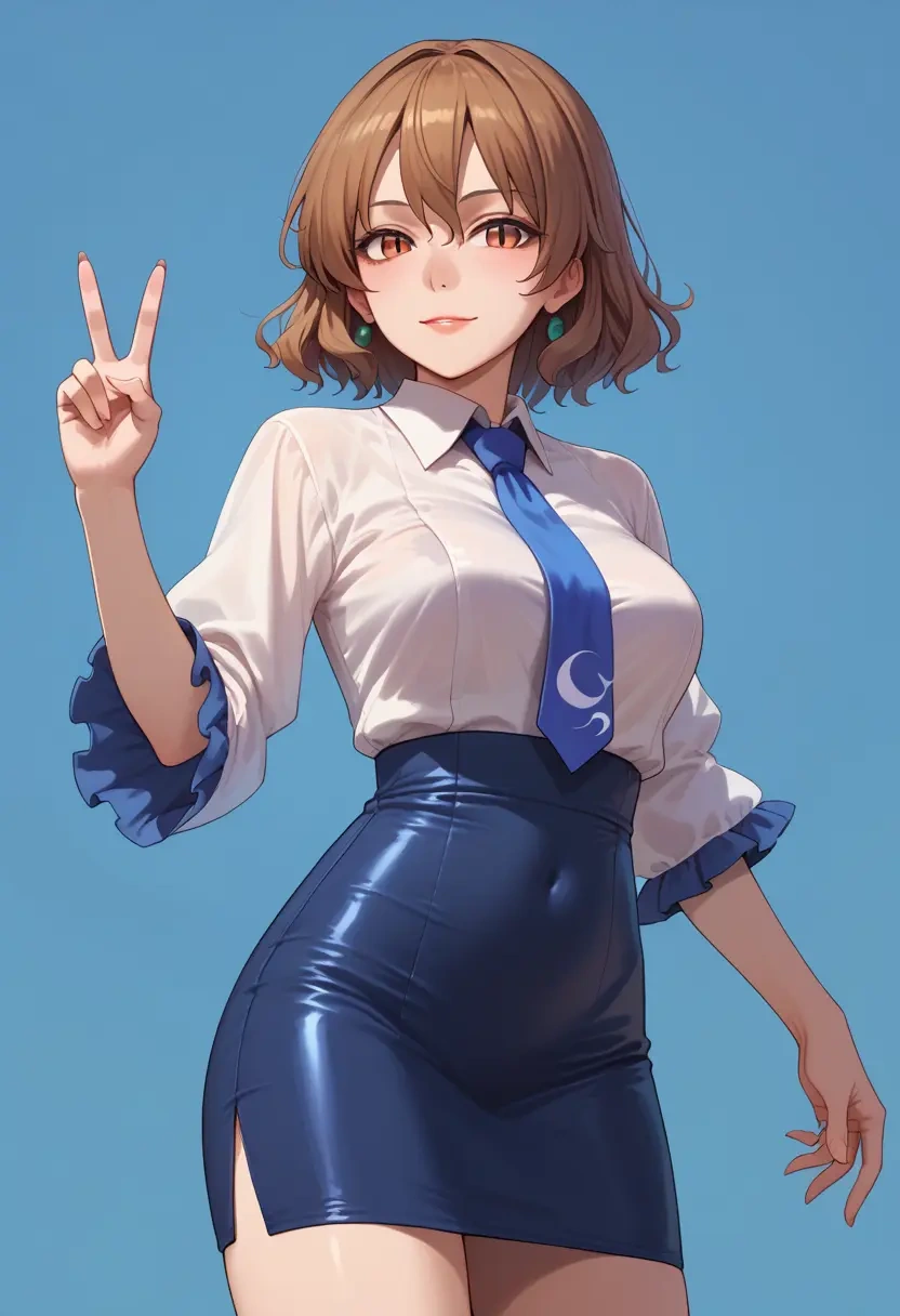 touhou,usami_renko,bodysuit,mesh,high-waisted skirt  - 