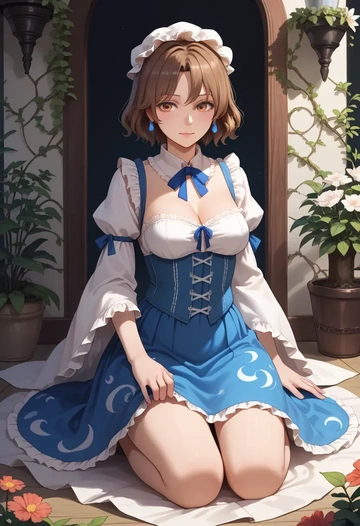 touhou,usami_renko,corset,bustier,long tulle skirt  - AI generated anime art