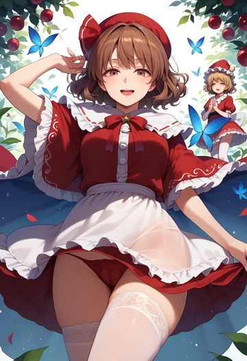 touhou,usami_sumireko,Christmas,sexy, stockings,  - AI generated anime art