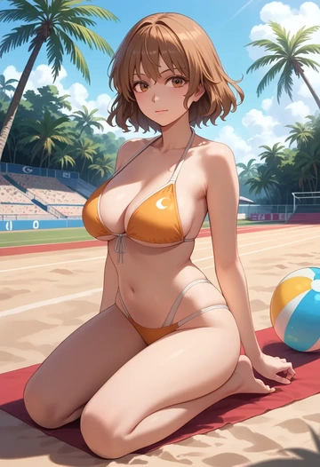 touhou,usami_sumireko,bikini  - AI generated anime art