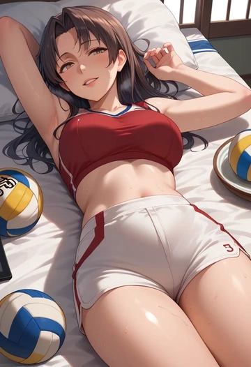 kantai_collection,ushio_(kancolle),volleyball uniform  - AI generated anime art