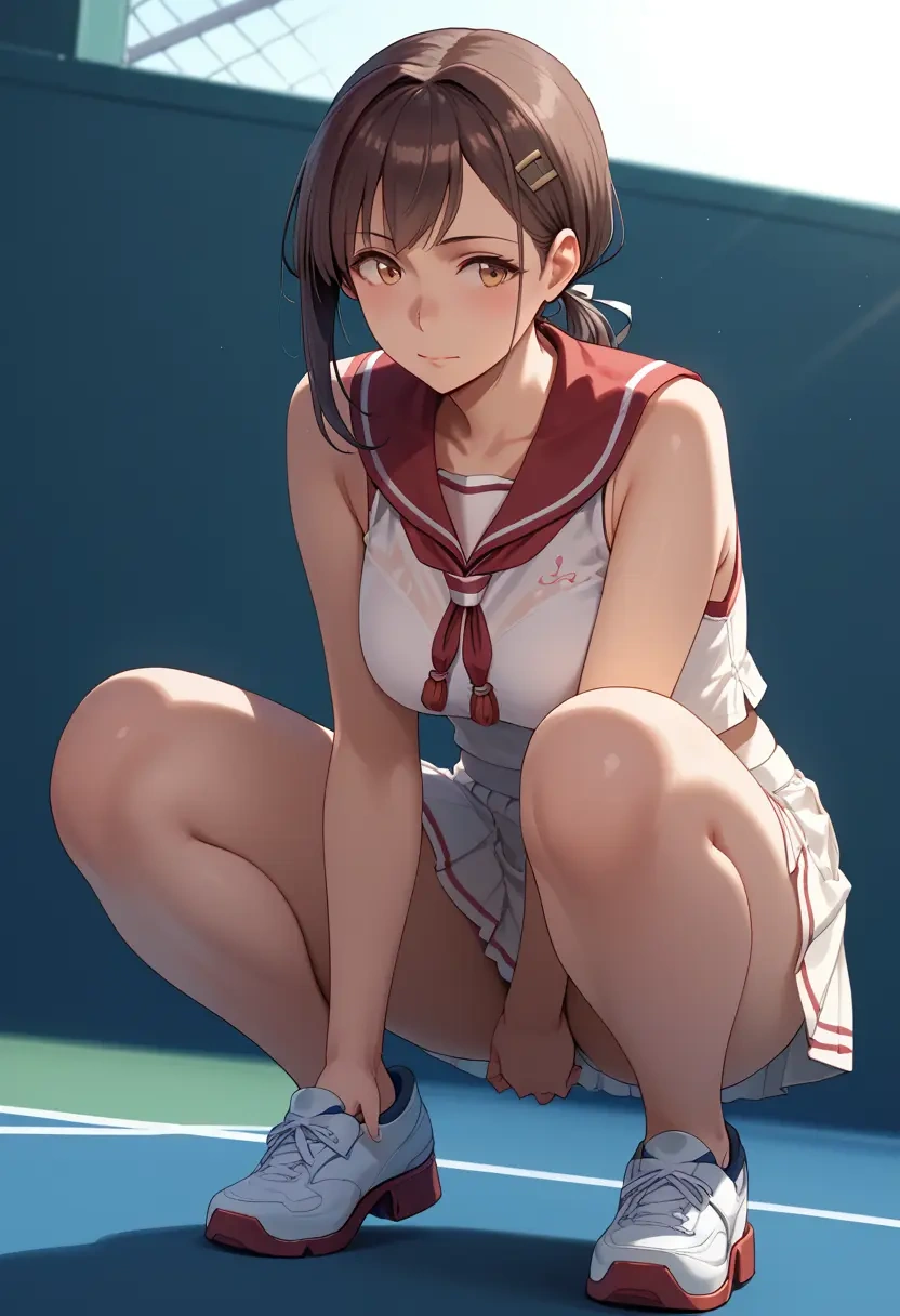 kantai_collection,ushio_(kancolle),tennis skirt  - 