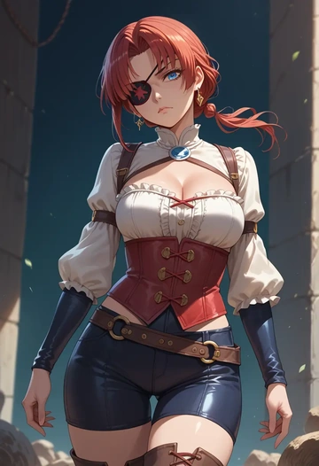 umineko_no_naku_koro_ni,ushiromiya_ange,pirate  - AI generated anime art