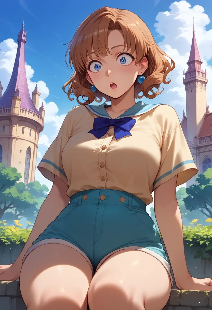 umineko_no_naku_koro_ni,ushiromiya_maria,jogger shorts,oversized tank  - 