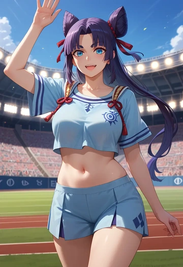 fate_(series),ushiwakamaru_(fate),athletic  - AI generated anime art