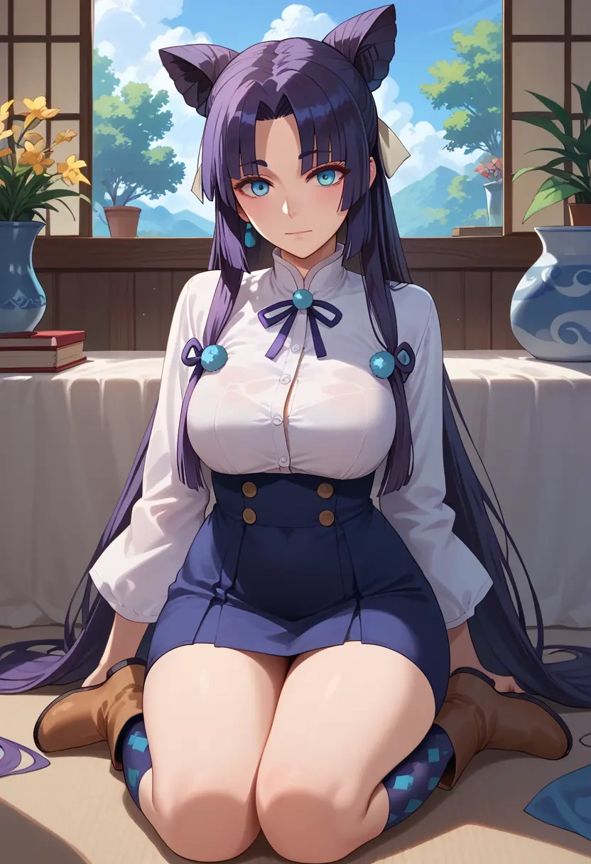 fate_(series),ushiwakamaru_(fate),shirt dress,belted,stockings  - 