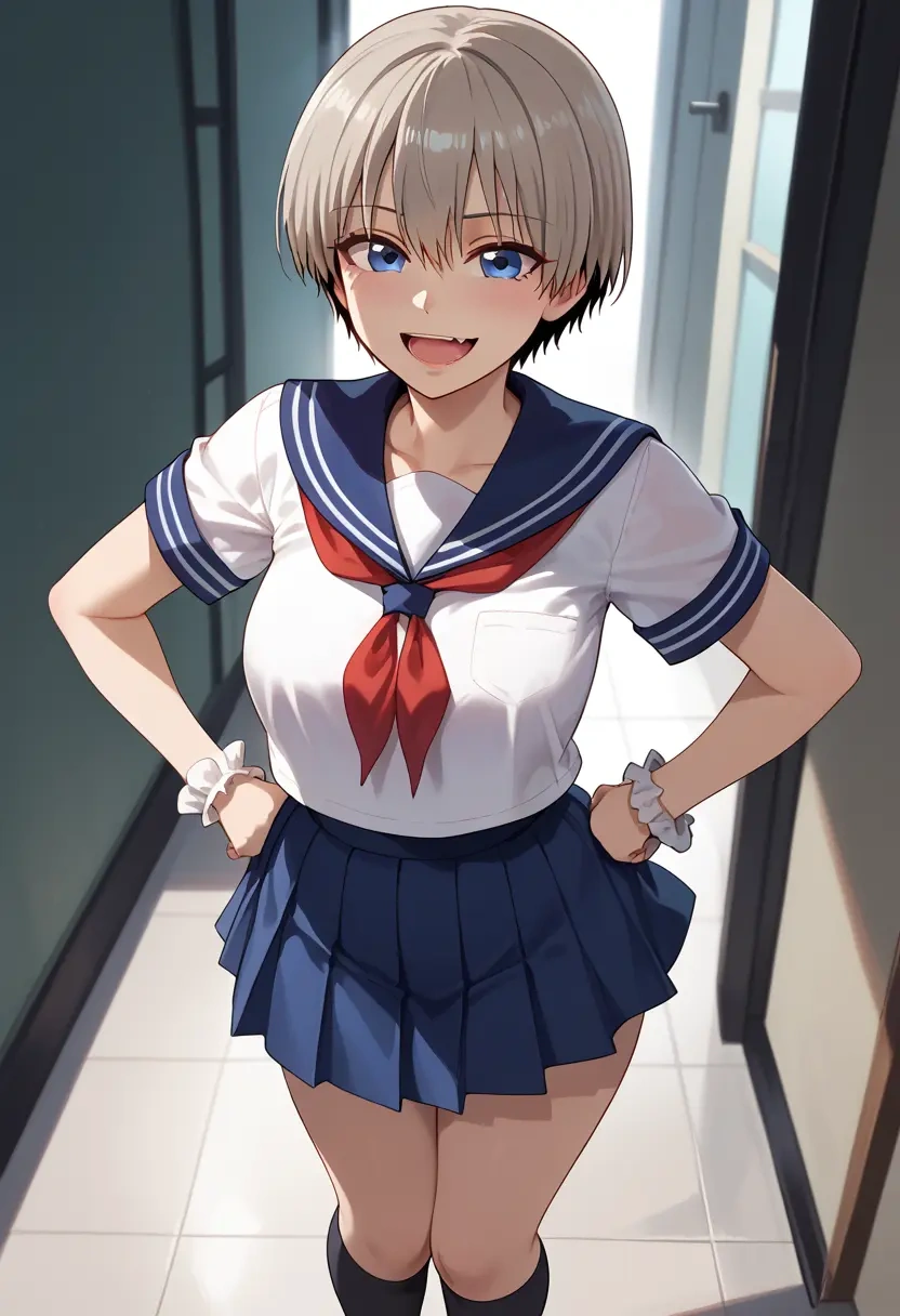 uzaki_chan_wa_asobitai,uzaki_hana,sailor, uniform  - 