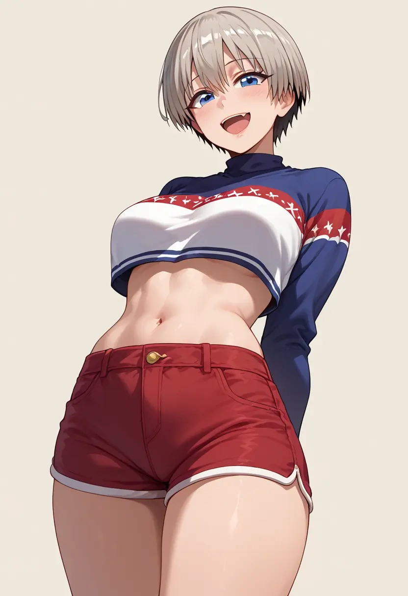 uzaki_chan_wa_asobitai,uzaki_hana,red velvet shorts  - 