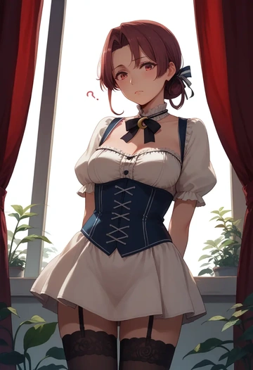 kantai_collection,uzuki_(kancolle),Victorian-era,stockings,sexy  - AI generated anime art