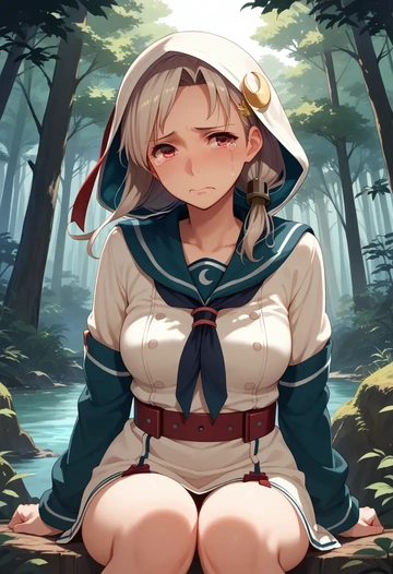 kantai_collection,uzuki_(kancolle),crop windbreaker,shorts  - AI generated anime art